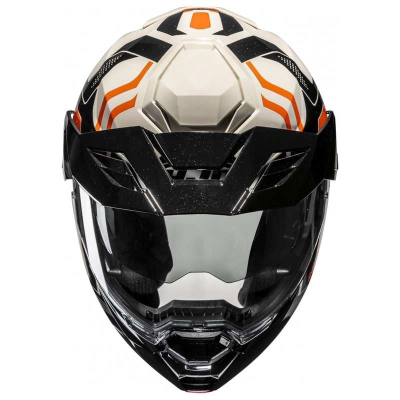 Casco de moto modular HJC i80 Velly MC7 beige-negro