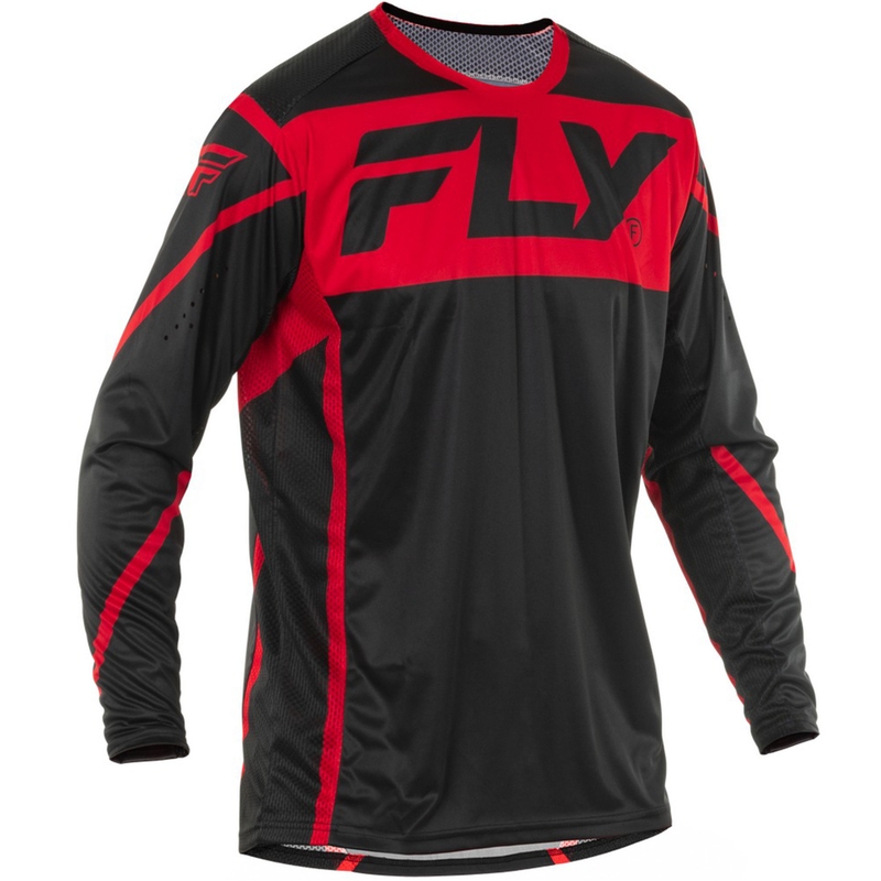 Camiseta motocross FLY Racing Lite negro-rojo