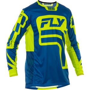 Camiseta motocross FLY Racing Lite Lancer azul-amarillo fluo