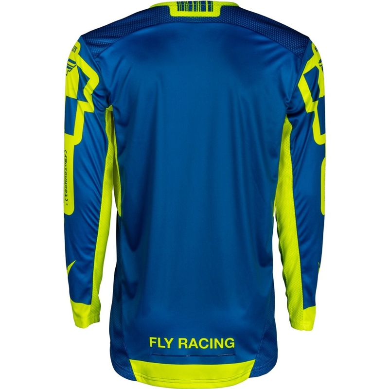 Camiseta motocross FLY Racing Lite Lancer azul-amarillo fluo