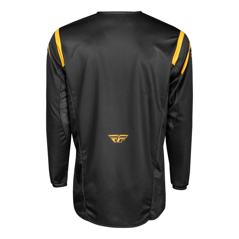 Camiseta motocross FLY Racing Kinetic Center negro y dorado