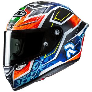 Casco integral de moto HJC RPHA 1 Binder Replica 2024 MC27SF negro-naranja-azul