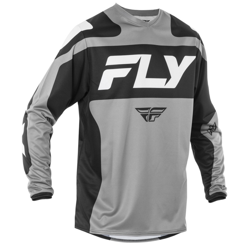 Camiseta motocross FLY Racing F-16 gris-negro-blanco