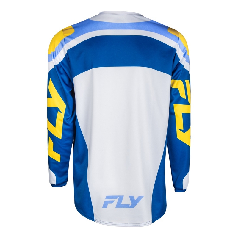 Camiseta motocross FLY Racing F-16 blanco-azul-amarillo