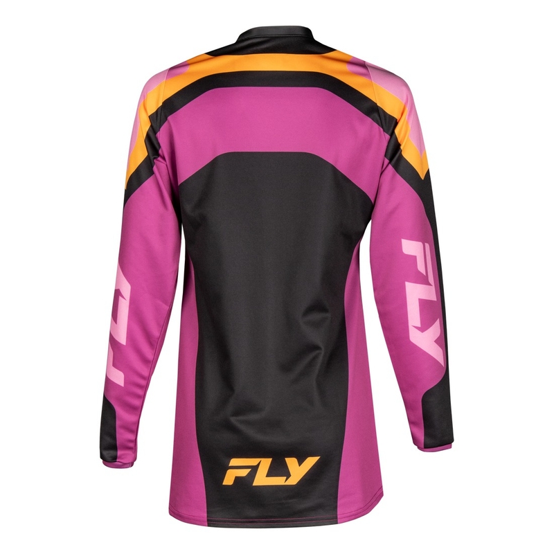 Camiseta motocross mujer FLY Racing F-16 negro-amarillo
