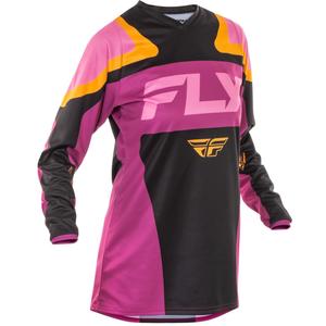 Camiseta motocross mujer FLY Racing F-16 negro-amarillo