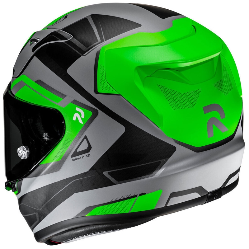 Casco integral para moto HJC RPHA 12 Brels MC4HSF verde-gris-negro