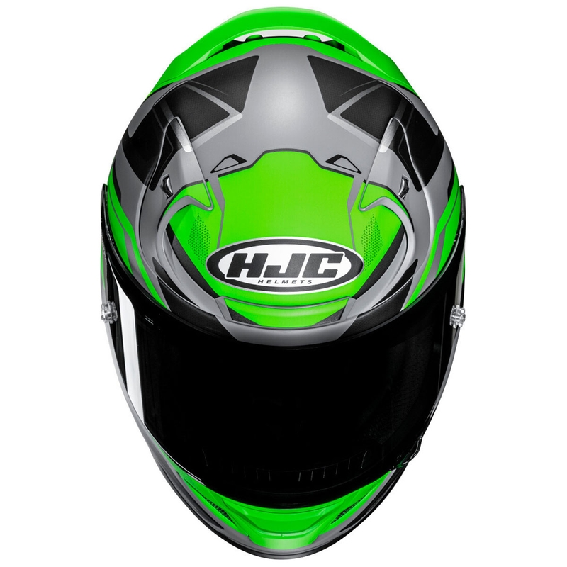 Casco integral para moto HJC RPHA 12 Brels MC4HSF verde-gris-negro