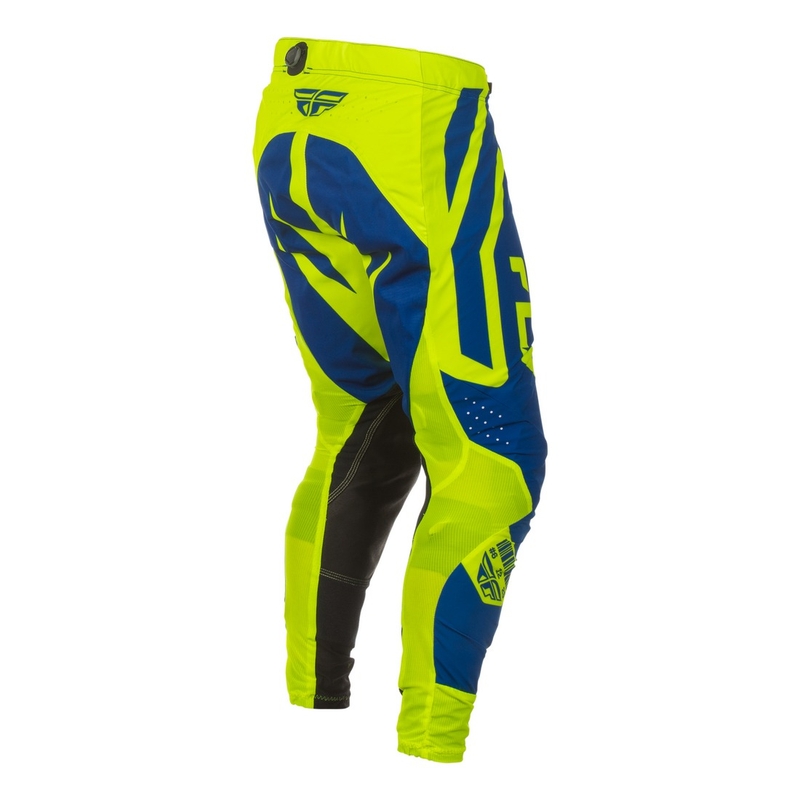 Pantalón motocross FLY Racing Lite Lancer azul-amarillo fluo