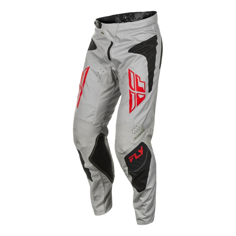 Pantalón motocross FLY Racing Kinetic Sym gris-rojo-negro