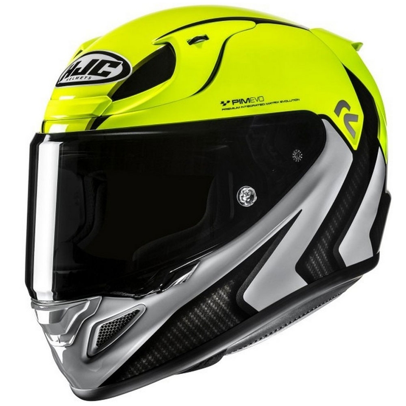 Casco de moto integral HJC RPHA 12 Kos MC3H fluo verde-gris-negro