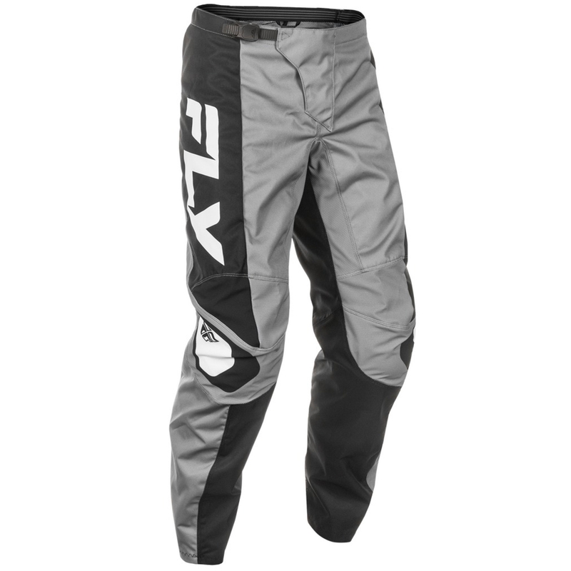 Pantalón motocross FLY Racing F-16 gris-negro-blanco