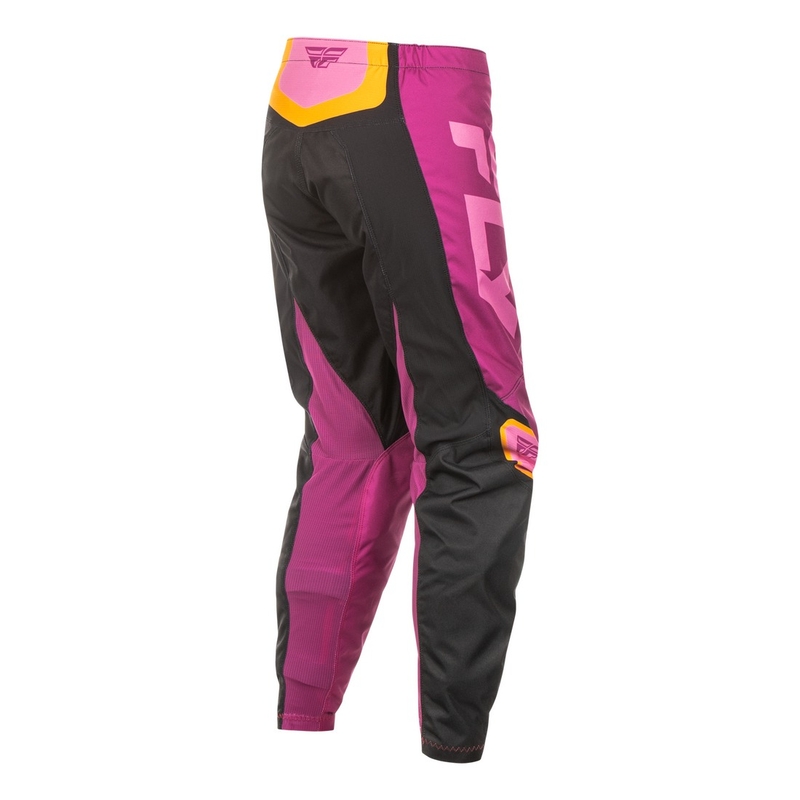 Pantalón motocross mujer FLY Racing F-16 negro-amarillo