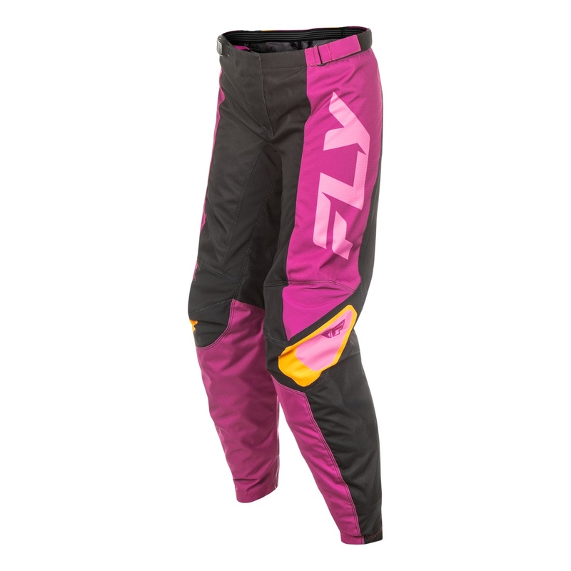 Pantalón motocross mujer FLY Racing F-16 negro-amarillo