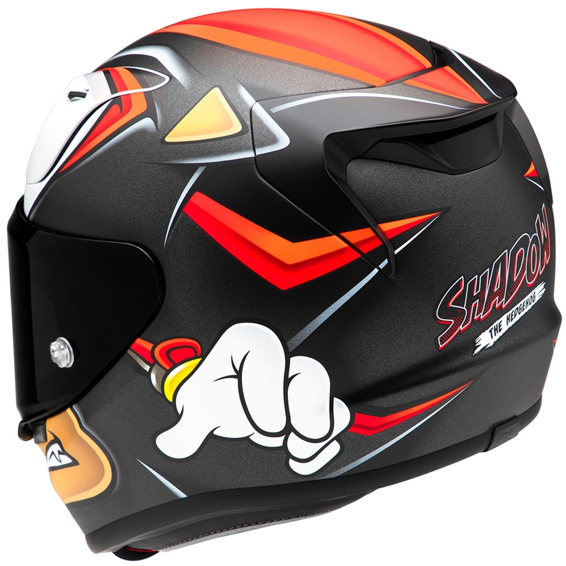 Casco de Moto Integral HJC RPHA 12 Shadow The Hedgehog MC1SF Negro-Rojo-Naranja liquidación