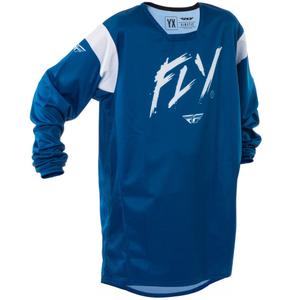 Camiseta motocross infantil FLY Racing Kinetic Stoke azul-blanco