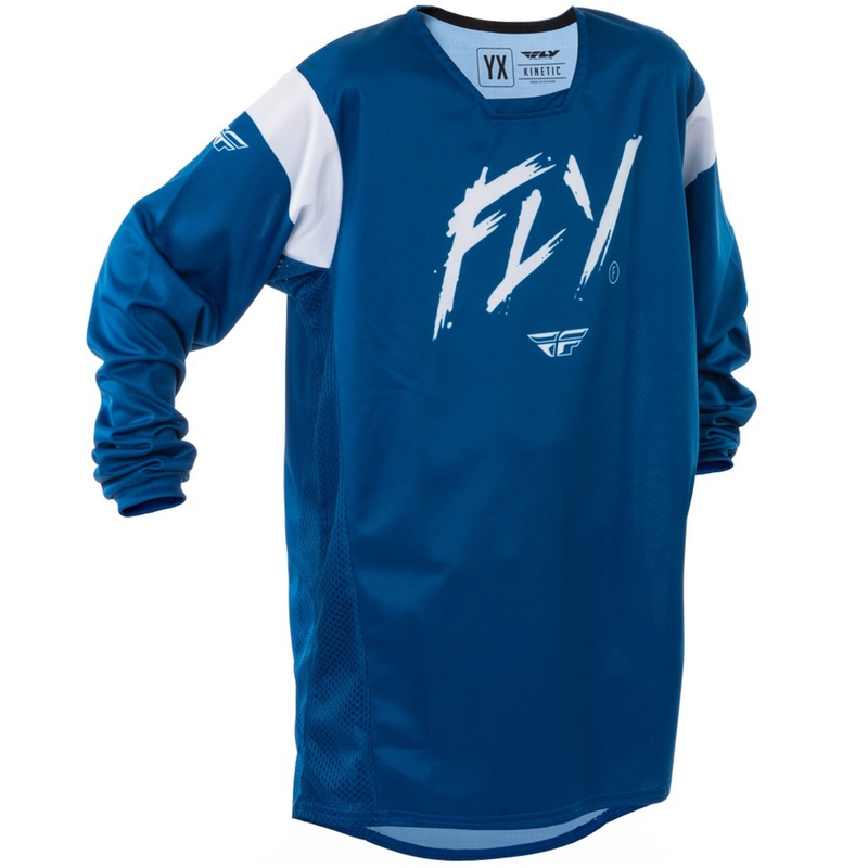 Camiseta motocross infantil FLY Racing Kinetic Stoke azul-blanco