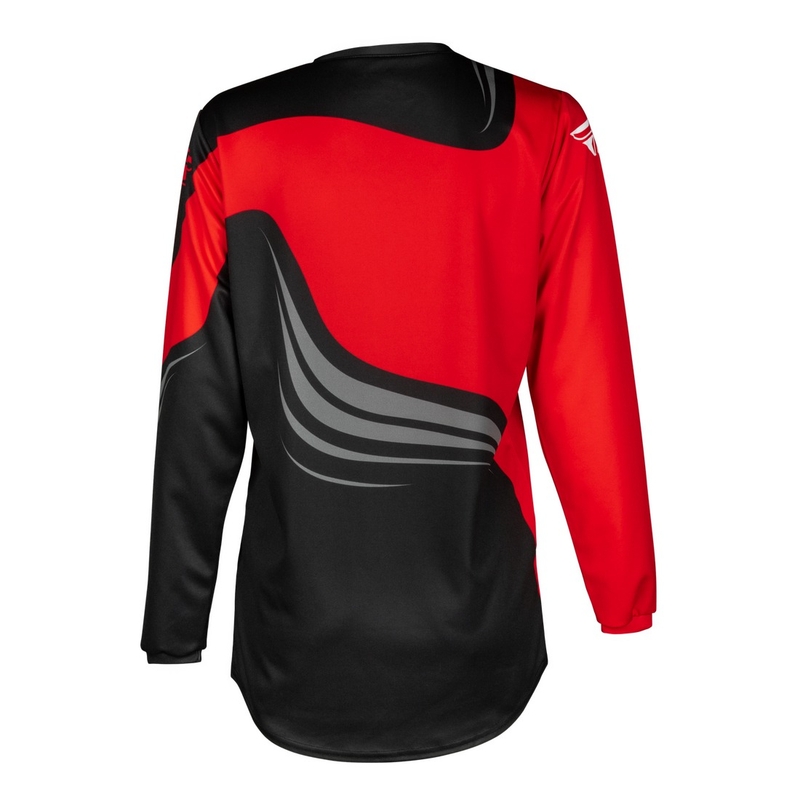 Camiseta motocross infantil FLY Racing F-16 negro-rojo-blanco