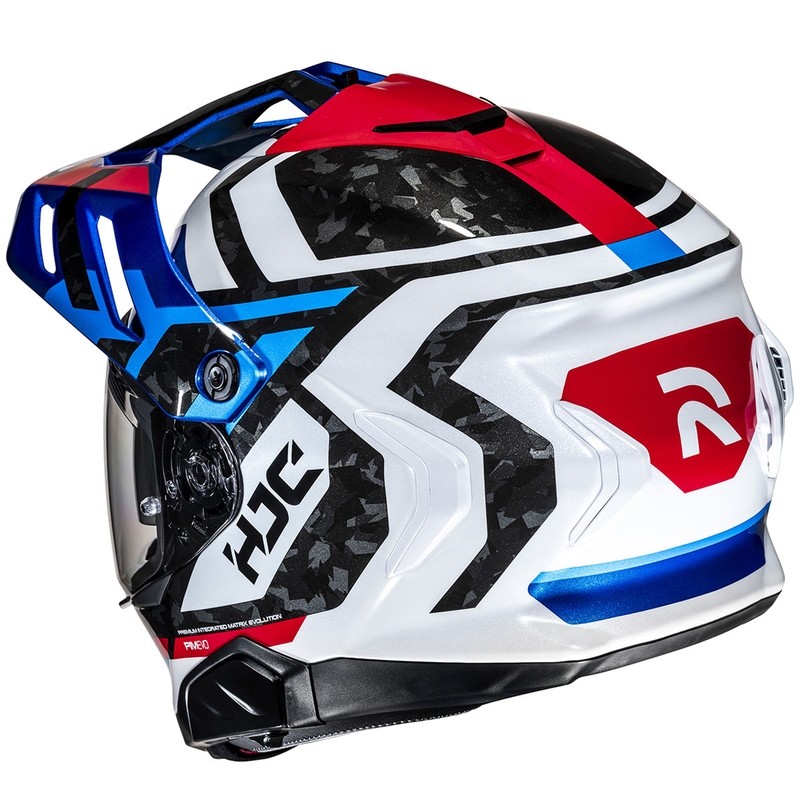 Casco de moto enduro HJC RPHA 60 Dakar MC21 azul-negro-blanco