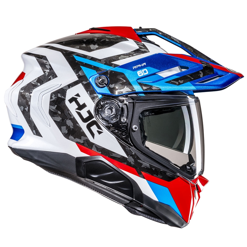 Casco de moto enduro HJC RPHA 60 Dakar MC21 azul-negro-blanco