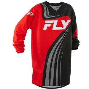 Camiseta motocross infantil FLY Racing F-16 negro-rojo-blanco