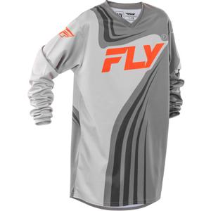 Camiseta motocross infantil FLY Racing F-16 gris-naranja