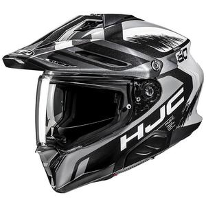 Casco de moto enduro HJC RPHA 60 Quid MC5 gris-negro-blanco