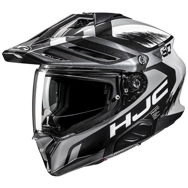 Casco de moto enduro HJC RPHA 60 Quid MC5 gris-negro-blanco