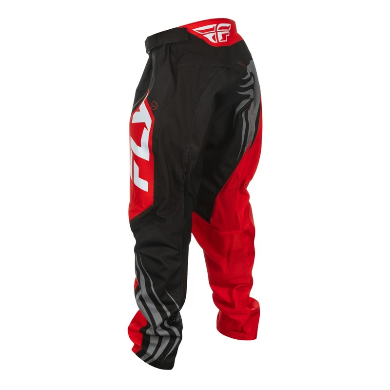 Pantalón motocross infantil FLY Racing F-16 negro-rojo-blanco