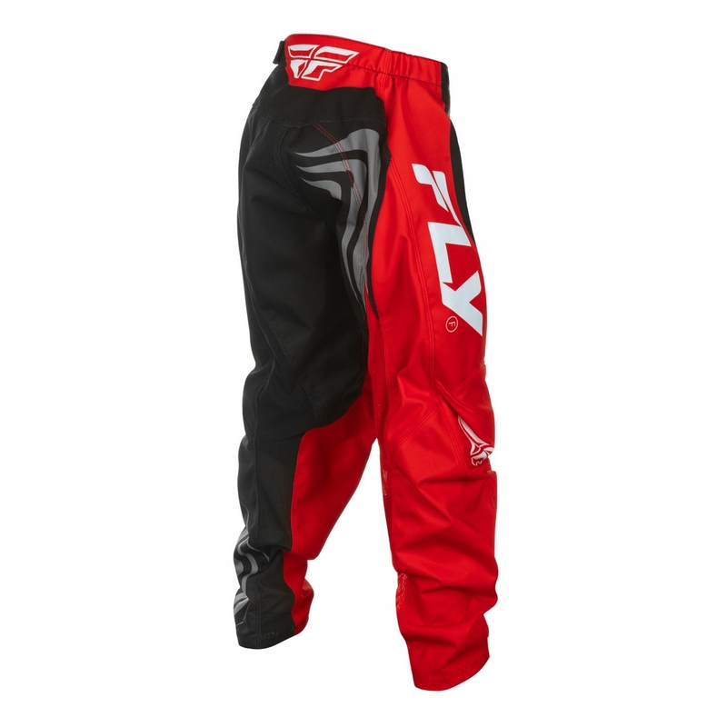 Pantalón motocross infantil FLY Racing F-16 negro-rojo-blanco