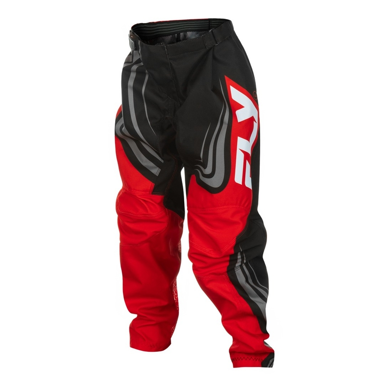 Pantalón motocross infantil FLY Racing F-16 negro-rojo-blanco