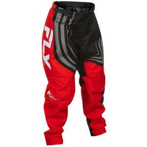 Pantalón motocross infantil FLY Racing F-16 negro-rojo-blanco