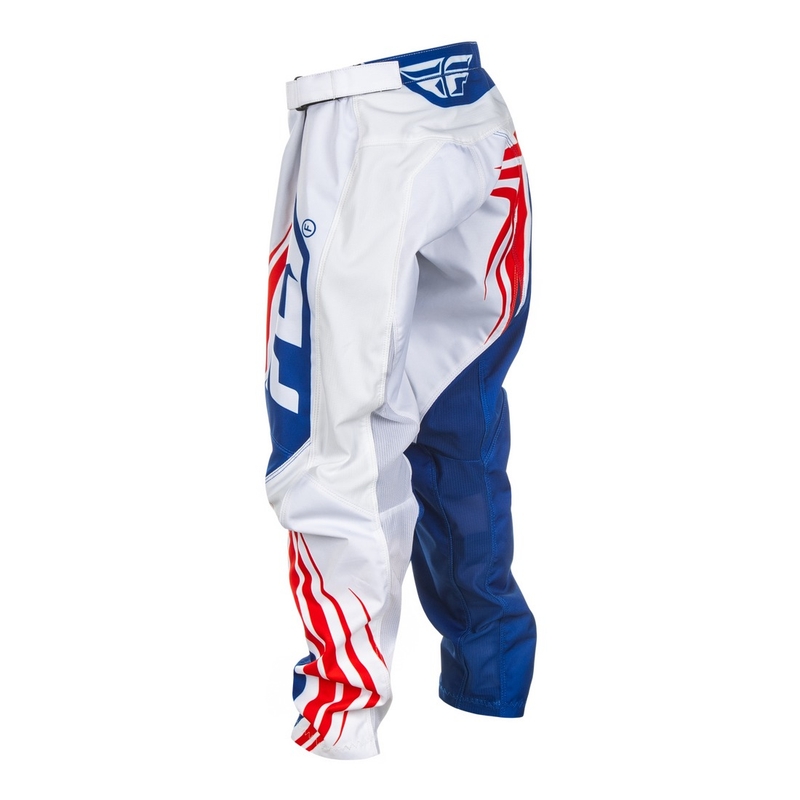 Pantalón motocross infantil FLY Racing F-16 rojo-blanco-azul