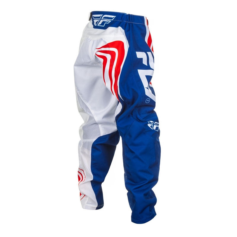 Pantalón motocross infantil FLY Racing F-16 rojo-blanco-azul