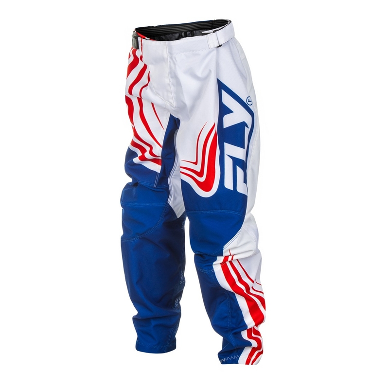 Pantalón motocross infantil FLY Racing F-16 rojo-blanco-azul