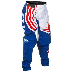 Pantalón motocross infantil FLY Racing F-16 rojo-blanco-azul
