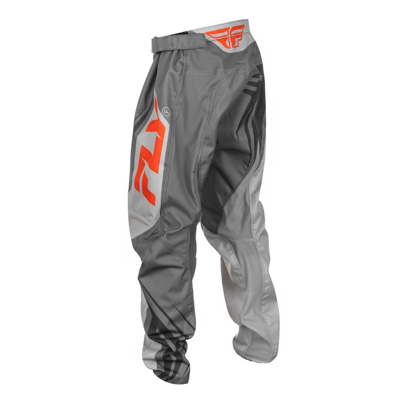 Pantalón motocross infantil FLY Racing F-16 gris-naranja