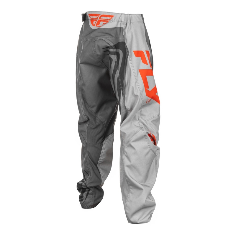 Pantalón motocross infantil FLY Racing F-16 gris-naranja