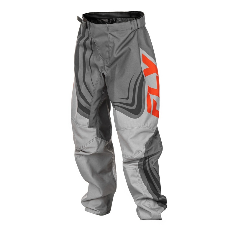 Pantalón motocross infantil FLY Racing F-16 gris-naranja
