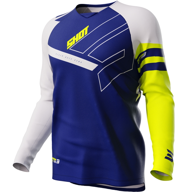 Maillot motocross infantil Shot Rush azul liquidación