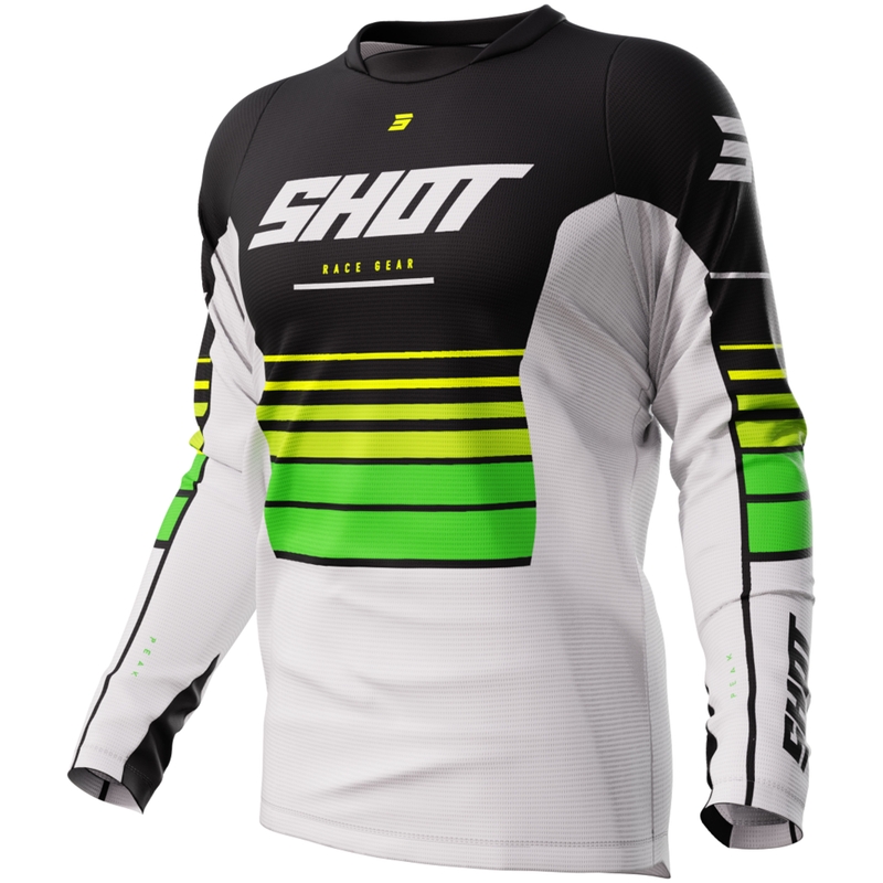 Maillot motocross Shot Devo Peak verde liquidación