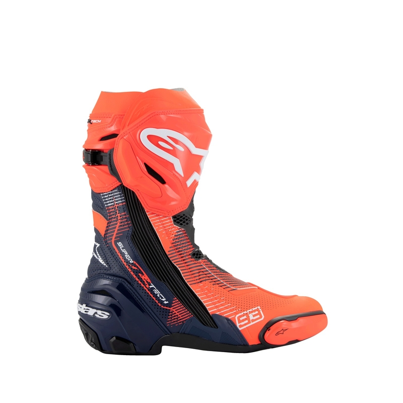 Botas de moto Alpinestars Supertech R Vented Limited Edition MM93 Marc Marquez Fluo Rojo-Azul-Negro