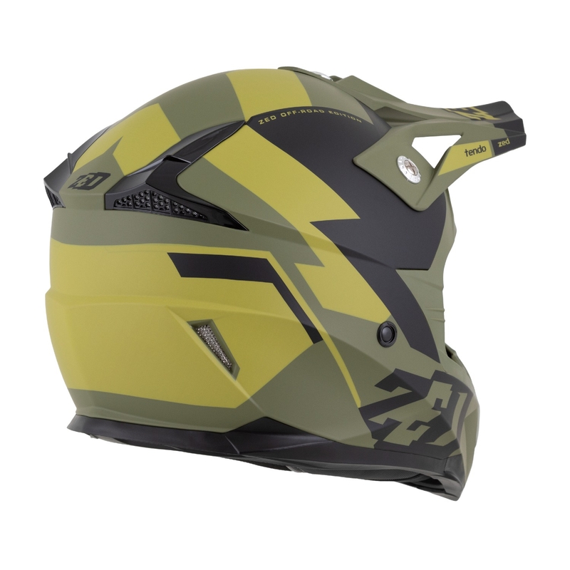 Casco de motocross ZED X1.9 Tendo verde oscuro-verde claro