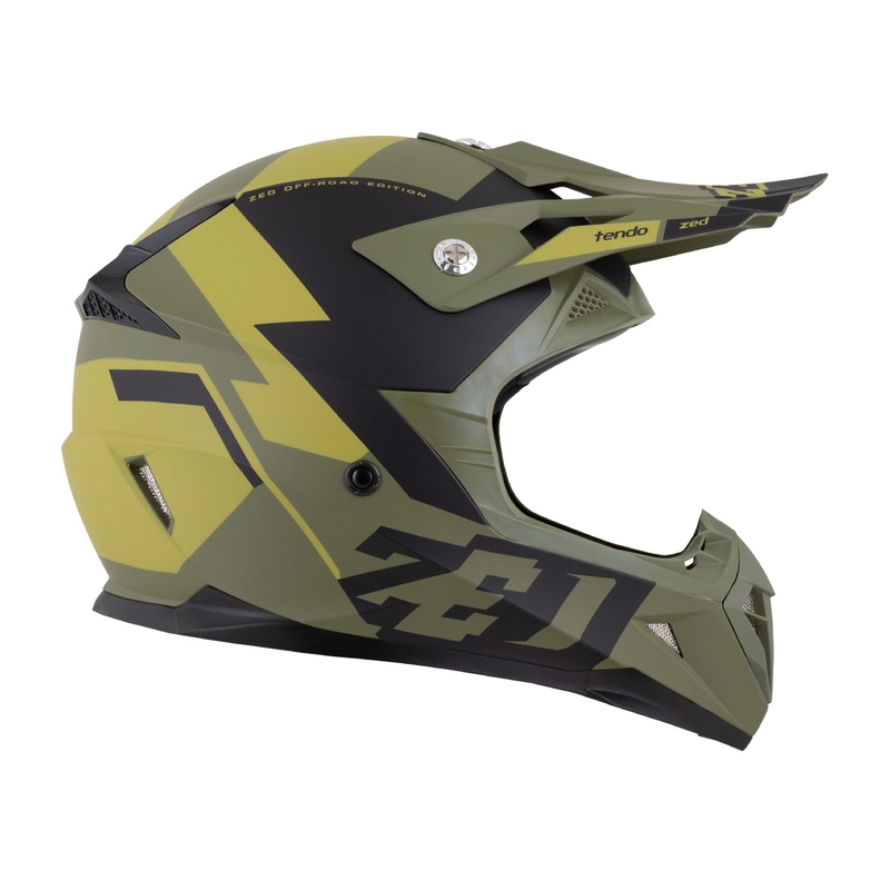 Casco de motocross ZED X1.9 Tendo verde oscuro-verde claro