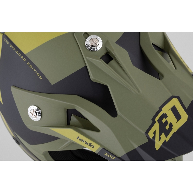 Casco de motocross ZED X1.9 Tendo verde oscuro-verde claro