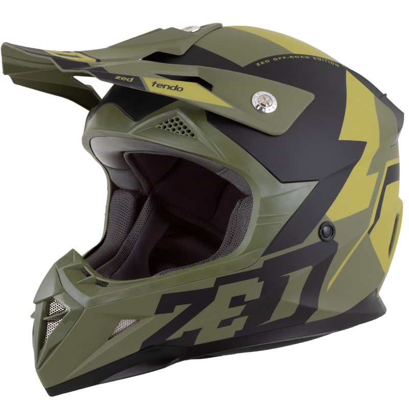 Casco de motocross ZED X1.9 Tendo verde oscuro-verde claro