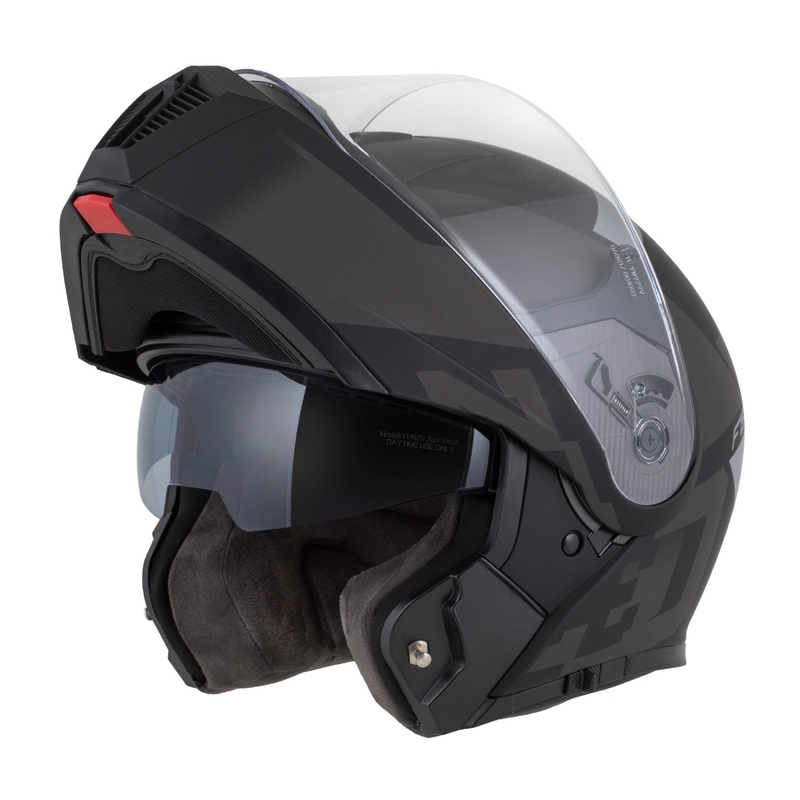 Casco de moto abatible ZED F19 negro mate-gris