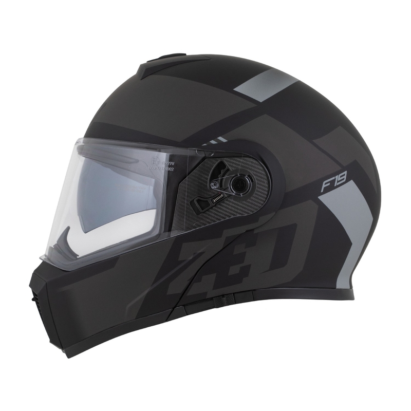 Casco de moto abatible ZED F19 negro mate-gris