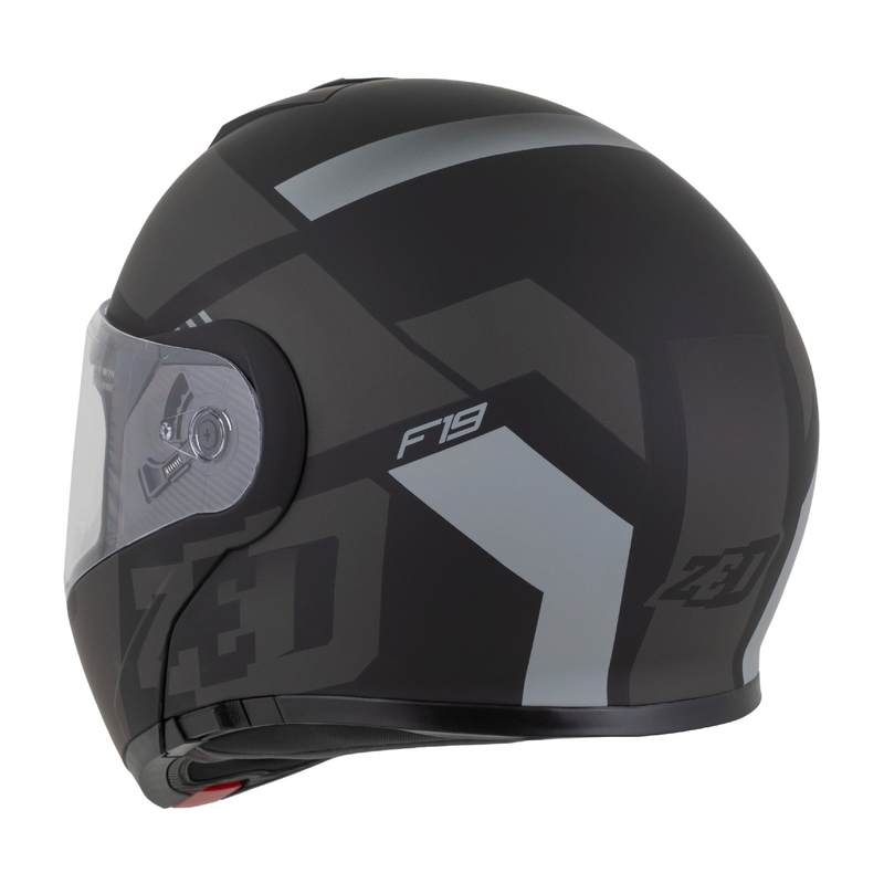 Casco de moto abatible ZED F19 negro mate-gris