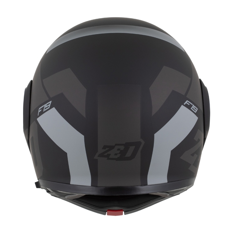Casco de moto abatible ZED F19 negro mate-gris